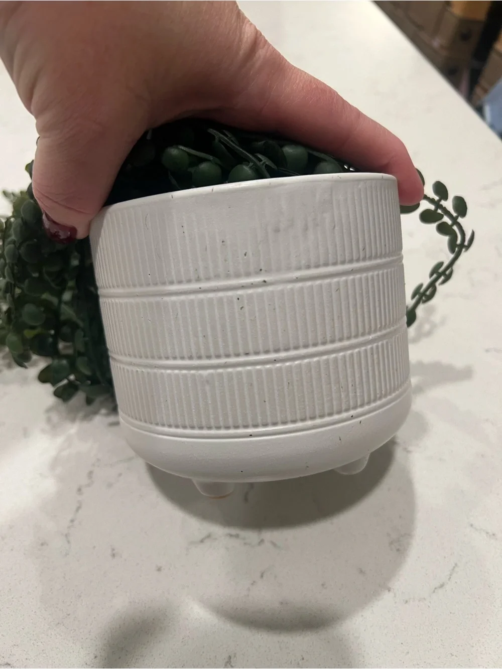 Faux Green Trailing Potted Plant